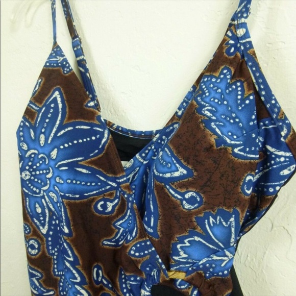 Blue Floral Swimsuit - Picture 7 of 11